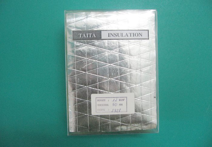 Fiberglass wool insulation with faced alu foil , 10Kg/m3
